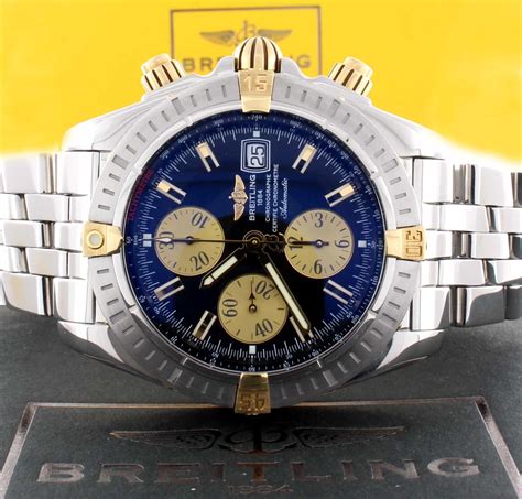 two tone breitling watches|vintage breitling chronomat.